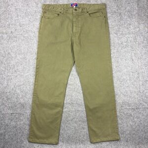 Best Made Co Pants Mens 36x32 Olive Green Straight 5 Pocket Twill Made in Italy